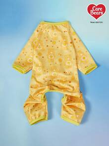 Care Bears X PETSIN 1 件 Funshine 熊卡通可爱图案印花宠物猫狗通用四脚衣服弹性舒适狗狗连体衣 - 黃色 - 查看 2