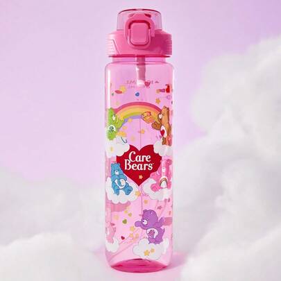 SHEIN X Care Bears 1000ml/34oz 熊印花水瓶，带手柄，方便携带，适合健身、学校