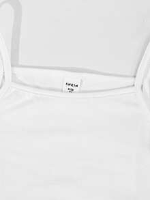 SHEIN Explorewe 3 件套女童服装：洛杉矶图案短款连帽衫、简约吊带背心和破洞阔腿牛仔裤，适合学校、秋冬的休闲街头服饰 - 黑色 - 查看 5
