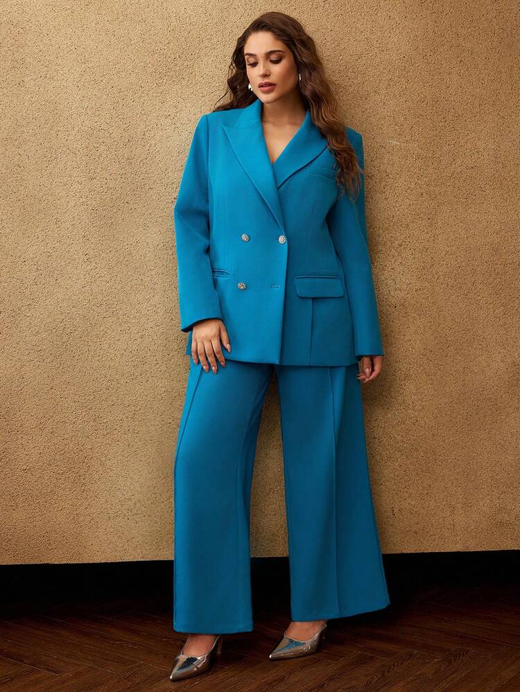 PANTALONES DE TRAJE CON PINZAS PARA OFICINA DE TALLA GRANDE