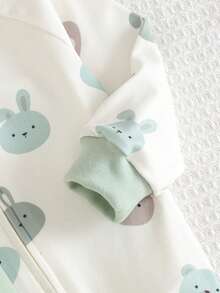 Cozy Pixies Macacão de Malha Macia com Estampa de Animal Cartoon para Bebê Recém-Nascido Menino/Menina, Gola Careca, Manga Longa, Confortável e Versátil para Uso Diário, Adequado para Uso Interno/Externo, Atividades Diárias, Esportes, Brincadeiras, Festas, Fotografia, Feriados como Halloween, Natal, Ano Novo, Outono/Inverno - Verde - Visão 6