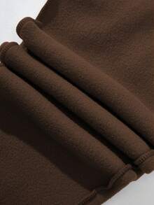 SHEIN Casual Loose Fit Graphic Print Pocket Design Sweatpants For Teenage Boys, Suitable For Daily Casual, Commuting And Sports Wear - Coffee Brown - View 4
