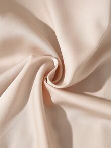 SHEIN Franclia 女士秋冬衬衫，立领，长袖，正面纽扣开合，亮片串珠装饰，梭织面料，休闲百搭宽松版型 - 香檳色 - 查看 6