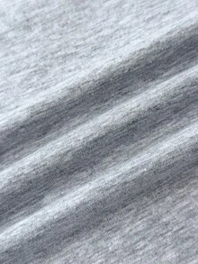 SHEIN Glowzi 少女休闲露肩灰色纽约字母印花T恤 - 灰色 - 查看 7