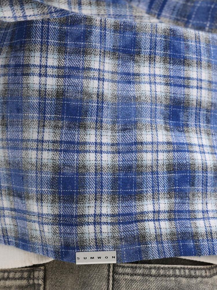 Long Sleeve Plaid Button Down Shirt