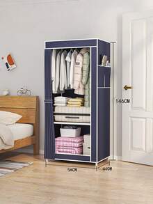 Closet Organizer With Multiple Shelves Large Capacity Storage Cabinet Spacious Hanging Space Sturdy Frame Easy Assembly Space Saving Solution For Bedroom Home Use