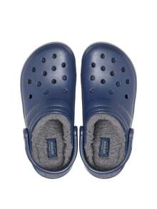 Crocs Classic Lined Unisex Clogs Navy / Charcoal CR203591 - 海軍藍/炭灰色 - 查看 4