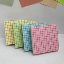 5PCS Grid Sticky Notes Student Office Note Paper Grid Sticky Notes Stickers Large Medium Sticky Notes - Multicolor - View 4