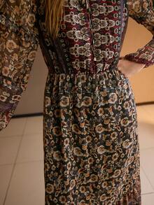 MOTF PREMIUM FLORAL PRINT FLOWY LIGHTWEIGHT DRESS - Dark Green - View 2