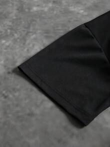 Sport MetroGents Áo thun thể thao nam cổ tròn tay ngắn in khẩu hiệu, áo thun in hình, áo tập gym nam - màu đen - Xem 5