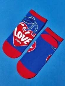 PEPSI X SHEIN 3 đôi tất cổ ngắn màu trắng và đen mềm mại, thoáng khí, thấm hút mồ hôi, họa tiết anh đào, thời trang và dễ thương, mũi và gót được gia cố, bền chắc, phù hợp cho cả nam và nữ, mọi mùa, mùa hè, mùa đông - Nhiều màu - Xem 9