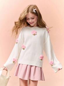 Fall Winter Vintage Tween Girls Sweaters