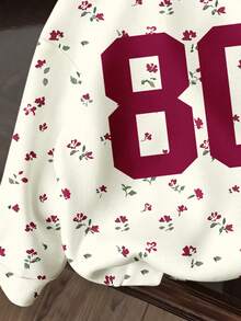 Attitoon 女士碎花长袖休闲卫衣，适合秋冬季穿着 - 彩色 - 查看 5