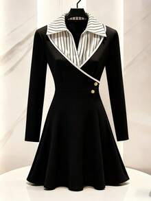 Franclia Women Short Dresses - Black - View 1