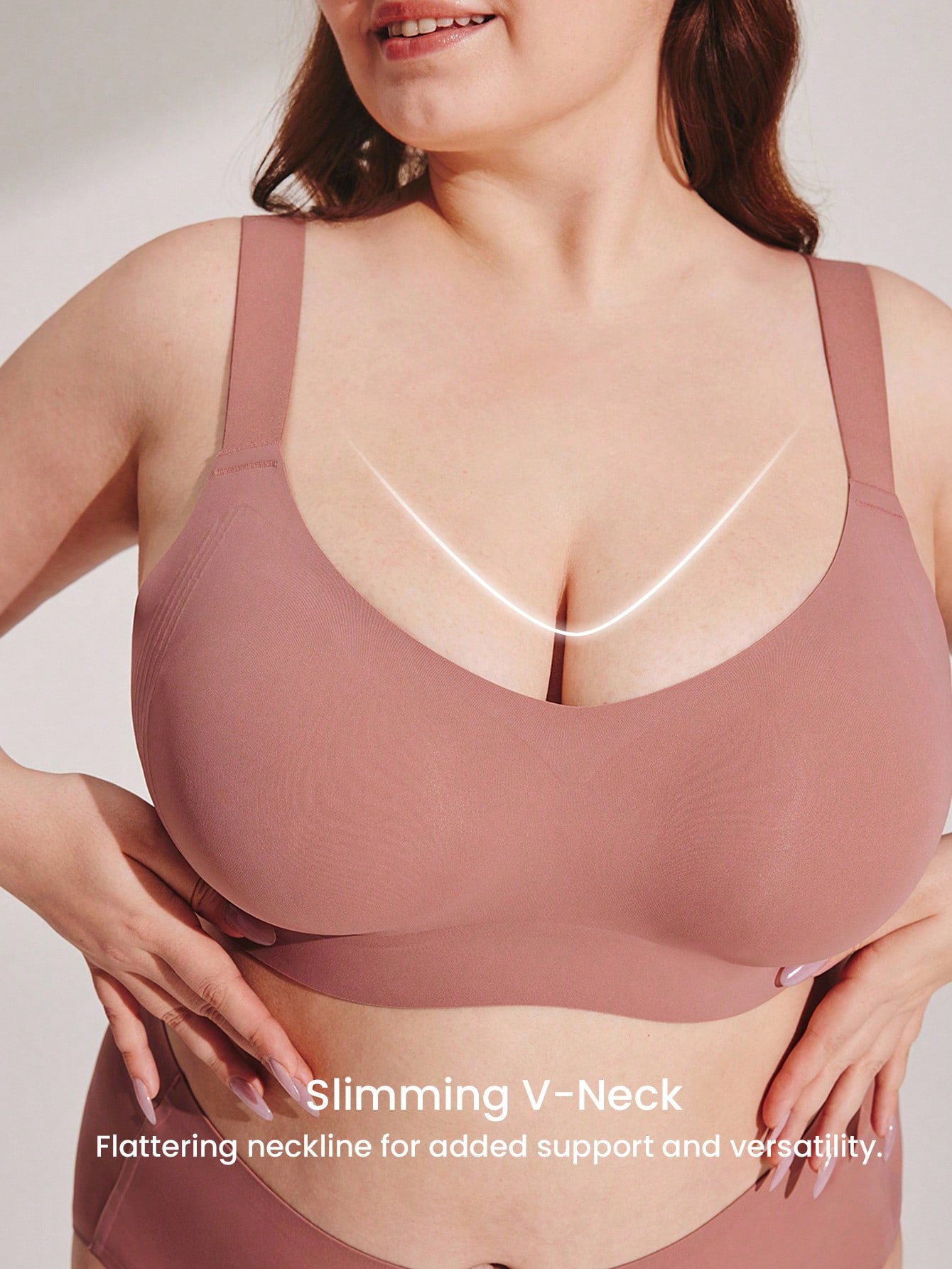 Plus Dream Curve 2ndSkin Sutiã Sem Fio de Cobertura Total com Suporte Lateral Sem Costura para Descanso, Sutiã Bralette, Sutiã Sem Marca, Roupa Íntima para Exercícios, Esportes, Básica, Tamanho Livre, Sutiã Liberdade