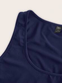 SHEIN EZwear Plus Size Black Sleeveless Jacket, Elastic Lightweight Yoga Sports 3 Pieces Set