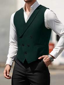 Manfinity Mode 男士双排扣马甲（不含衬衫）