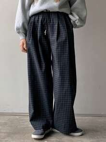 DAZY 女童梭织格子裤 - 藏蓝色 - 查看 6