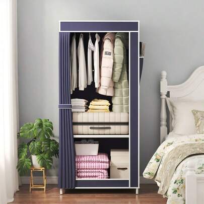Closet Organizer With Multiple Shelves Large Capacity Storage Cabinet Spacious Hanging Space Sturdy Frame Easy Assembly Space Saving Solution For Bedroom Home Use