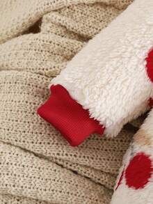 SHEIN 女婴连体衣 毛绒樱桃印花 时尚 - 彩色 - 查看 8