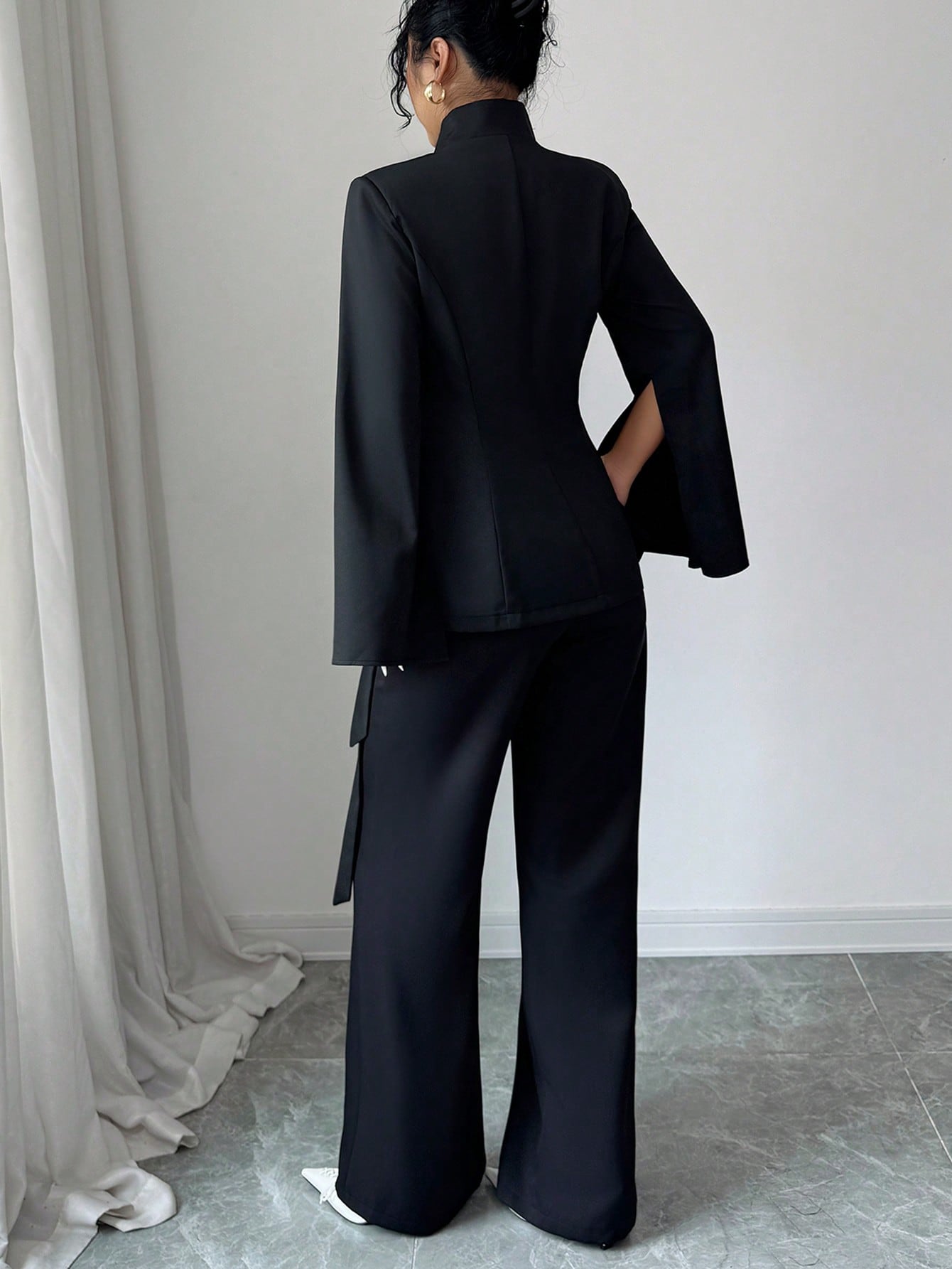 Elenzga بدلة نسائية أنيقة وعصرية للتنقل اليومي، تت...