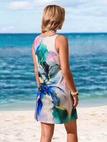 Sylviya 女士花卉图案休闲连衣裙，适合夏季