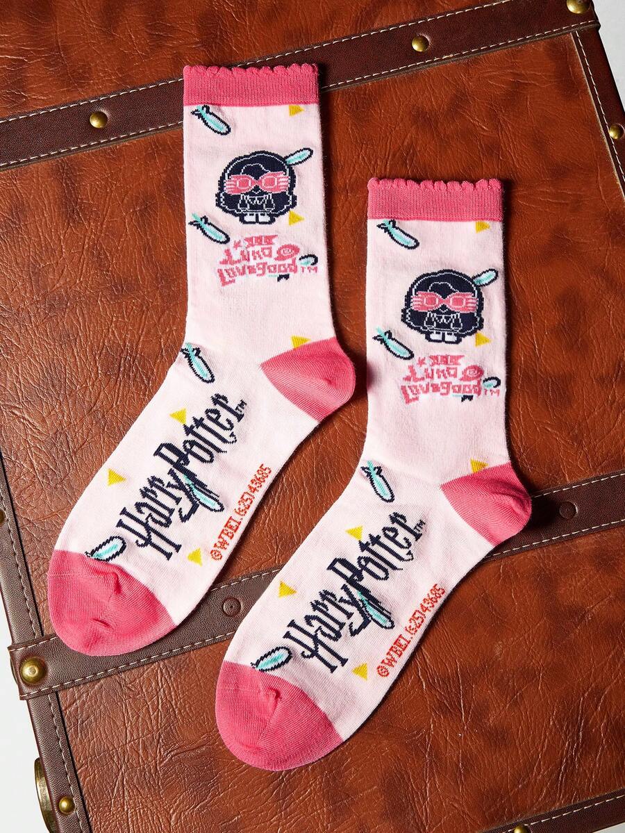 HARRY POTTER X SHEIN Women Crew Socks - Multicolor - View 1