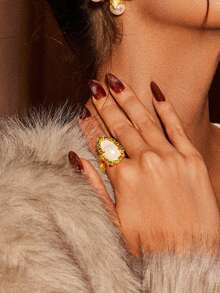 Glisma Anillo abierto de moda para mujer con rhinestones, adecuado para uso diario