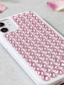 2000 viên đá giả nhựa màu hồng nhạt, kích thước 3-6mm, dạng tròn, dùng làm phụ kiện giày dép, quần áo, mỹ phẩm, túi xách, đồ trang trí - Bột nhẹ - Xem 5