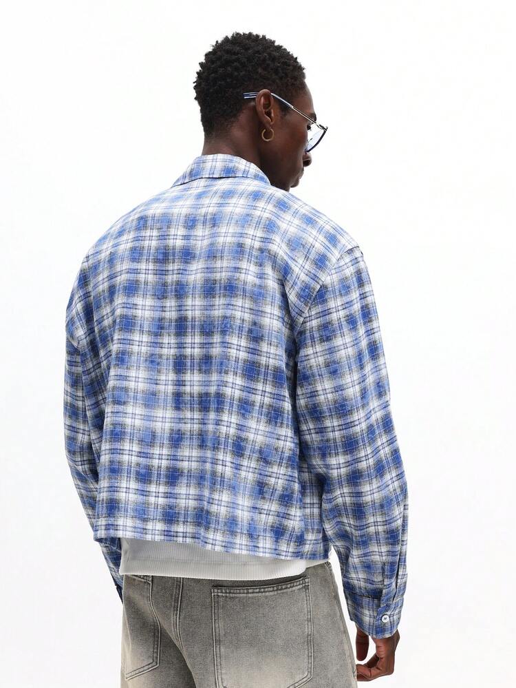 Long Sleeve Plaid Button Down Shirt