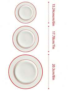 Cirelle 1PC High-End Light Luxury Ceramic Plates For Western Food, Salad Plates, Spaghetti Plates, Home Dining Utensils, Suitable For Home Gatherings - Multicolor - View 16