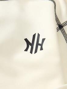 SHEIN Genkimix Kids قميص ثقيل بنفرة طويل الأكمام كاجوال للأولاد، قطعتان، قابل للتنسيق مع العائلة، من البوليستر، قابل للغسل في الغسالة، مناسب للسفر والعودة للمدرسة والأنشطة الخارجية، طقم عملي من قطعتين