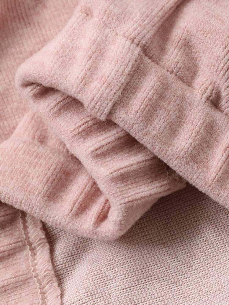 Girls Embroidered Crew Neck Knit Sweatshirt Set, Tween Girl Fall Clothes