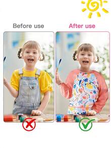 1/2pcs Kids Art Smocks Dinosaur Painting Apron For Children Waterproof Artist Smock With Long Sleeve And 3 Pockets For Age 3-8 Years - Multicolor - View 8