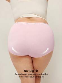 LUVLETTE Plus 3-Pack Soft Cotton High-Waist Boyshorts Women Underwear Panty Set-Cherry Christmas Pajamas Style 2025