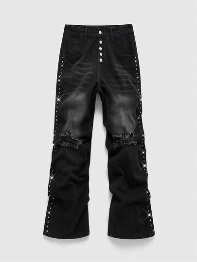 Street Life Jeans en denim ample et décontracté pour hommes