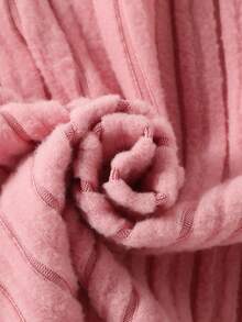 Sparklyn 3 件套青少年女孩休闲纯色圆领长袖拉绒罗纹针织 T 恤，秋季