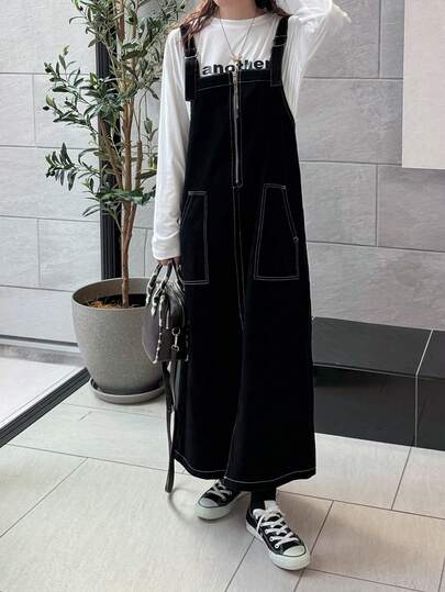 FRIFUL 女式纯色休闲牛仔连衣裙