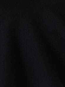 SHEIN Genkimix Kids Minimalistisk enfärgad tröjklänning för unga flickor - Svart - Visa 4