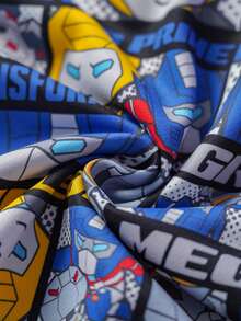 Transformers X SHEIN Young Boy Casual Fashionable Street Pop Art Print Sweatshirt Autumn Winter - Multicolor - View 4