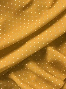 SHEIN Unity Fashionable Pleated Layered Decor Sweet Design Mini Skirt Elegant Ruffled Polka Dot Vacation Style A-Line Skirt - Pale Yellow - View 4