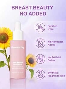 SlowSunday 胸部按摩精油，滋润滋养肌肤，身体护理，派对理想之选，适合夏季使用 - 無色 - 查看 3