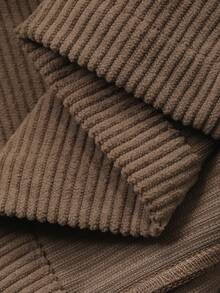 DAZY Váy nhung kẻ sọc dáng rộng, phong cách thường ngày, đi học, mặc nhà cho bé gái, mùa thu/đông - màu nâu - Xem 7