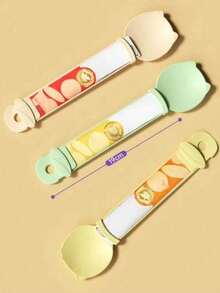 1pc Soft Squeeze Pet Food Dispenser - Long Handle Wet Food Feeder, Plastic Pet Snack Spoon, Cat Food Feeding Tool (Cat Food Not Included) - Multicolor - View 5