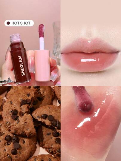 SHEGLAM Jelly Wow Tonade LäPpar Oil-Hot Shot Fuktgivande LäPpglans High-Shine Blank Glow Non-Sticky Lip Care Hydrating Sleep Mask Lip Makeup MäRke SköNhet Smink Kosmetika FöR Kvinnor Och Flickor Perfekt FöR Vinter Idealisk FöR Y2K Elegant Mode Passande FöR FöDelsedag GåVa Fest Klar BäSt FäRg