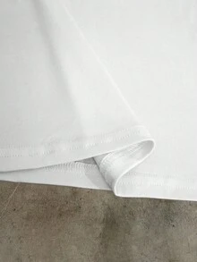 Glimmora 社交媒体扼杀浪漫主义图案印花女式圆领 T 恤 - 白色 - 查看 7