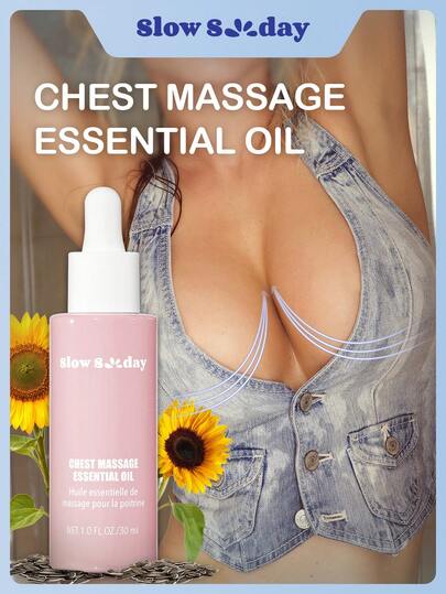 SlowSunday Chest Massage Essential Oil, Moisturize And Nourish The Skin, Body Care, For Valentine's Day, Valentines Gift, Valentines Day Gift, Ideal For Party