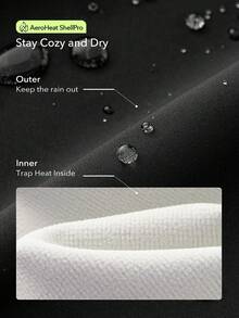 OutZeal 女士防水保暖带保暖内衬可拆卸帽子修身户外夹克冬季徒步露营 - 黑色 - 查看 5