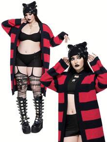 Whyspr 全新百搭休闲多色宽松长袖长款开衫毛衣 - 彩色 - 查看 1