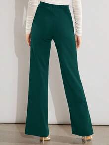 Amorya Women's Elegant Solid Color Pants, Suitable For Party And Commute